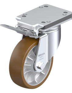 LH-ALB 162K-IS poliuretano pasukamas ratukas su stabdžiais