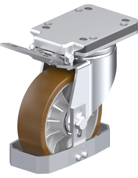 LH-ALB 162K-IS-FS poliuretano ratukas su stabdžiais