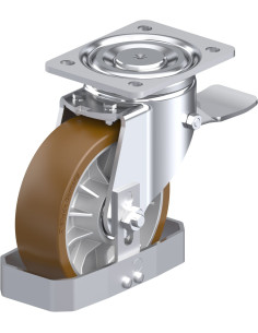 Poliuretano ratukas LH-ALB 162K-ST-FS su stabdžiais