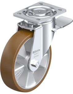 LH-ALB 200K-ST Poliuretano pasukamas ratukas su stabdžiais