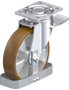 LH-ALB 200K-ST-FS poliuretano ratukas su stabdžiais