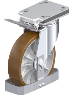 LH-ALB 202K-IS-FS poliuretano ratukas su stabdžiais