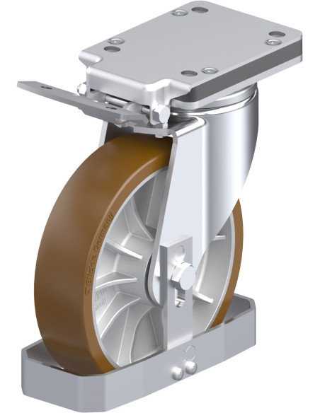 LH-ALB 202K-IS-FS poliuretano ratukas su stabdžiais