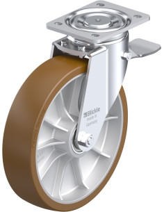 Poliuretano ratukas LH-ALB 252K-ST su stabdžiais, 250 mm