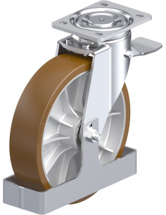 LH-ALB 252K-ST-FS poliuretano pasukamas ratukas su