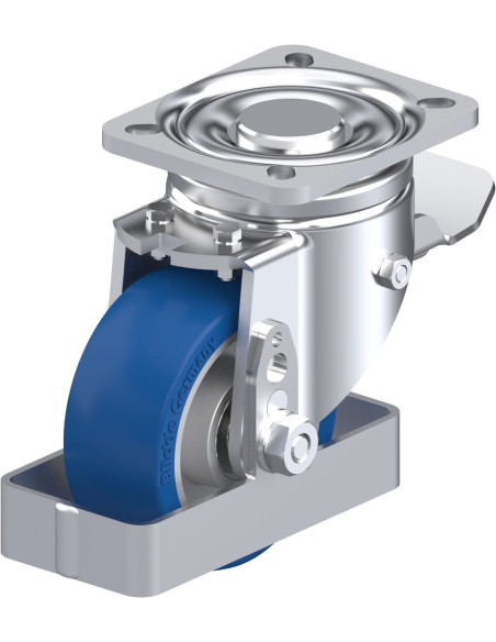 LH-ALBS 100K-1-ST-FS poliuretano ratukas su stabdžiais