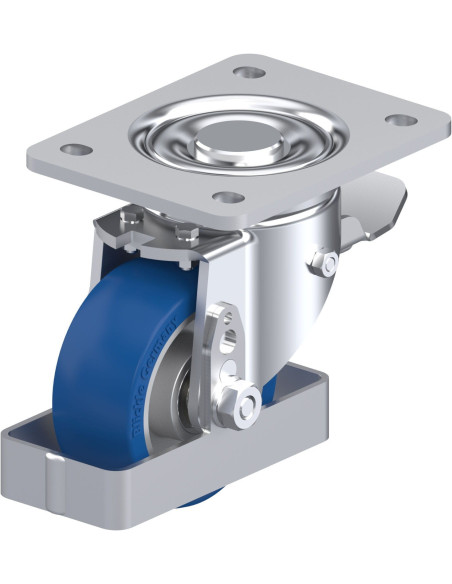 LH-ALBS 100K-3-ST-FS poliuretano ratukas su stabdžiais