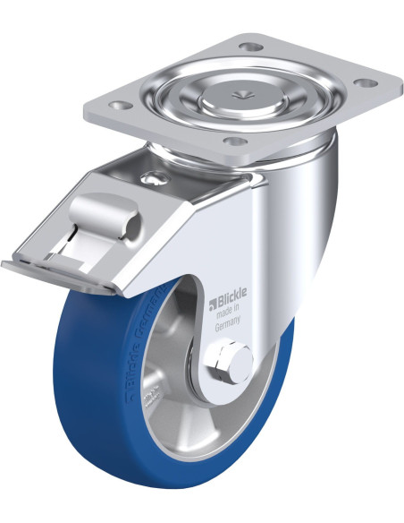 LH-ALBS 150K-FI poliuretano pasukamas ratukas su stabdžiais