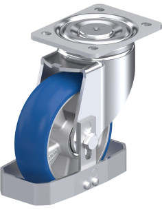 LH-ALBS 160K-CO-FS poliuretano pasukamas ratukas 160 mm