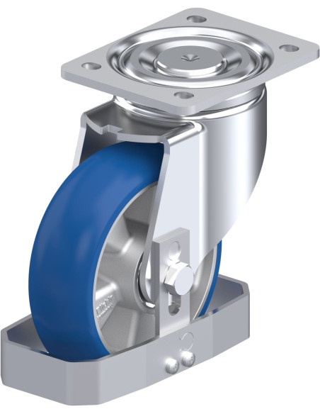 LH-ALBS 160K-CO-FS poliuretano pasukamas ratukas 160 mm