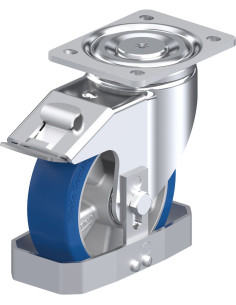 LH-ALBS 160K-FI-FS poliuretano ratukas su stabdžiais