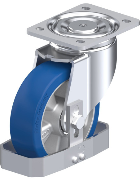 LH-ALBS 160K-FS poliuretano pasukamas ratukas 160 mm