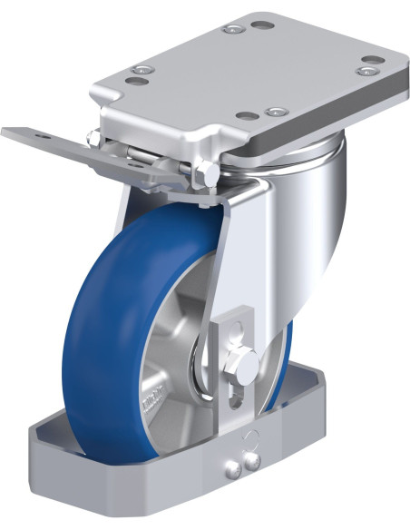 LH-ALBS 160K-IS-CO-FS poliuretano ratukas su stabdžiais