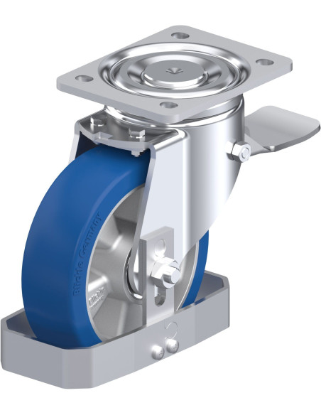 LH-ALBS 160K-ST-FS poliuretano ratukas su stabdžiais