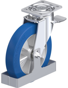 LH-ALBS 250K-ST-FS poliuretano ratukas su stabdžiais