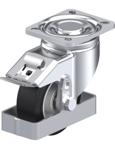 LH-ALEV 100K-1-FI-FS pasukamas ratukas su stabdžiais, 100 mm