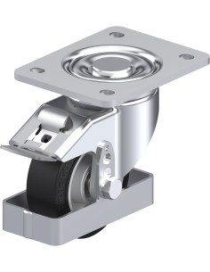 LH-ALEV 100K-3-FI-FS pasukamas ratukas su stabdžiais, 100 mm