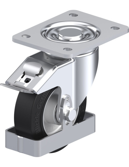 LH-ALEV 125K-3-FI-FS pasukamas ratukas su stabdžiais, 125 mm