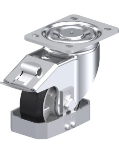 LH-ALEV 127K-FI-FS pasukamas ratukas su stabdžiais, 125 mm