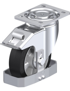 LH-ALEV 150K-FI-FS pasukamas ratukas su stabdžiais, 150 mm