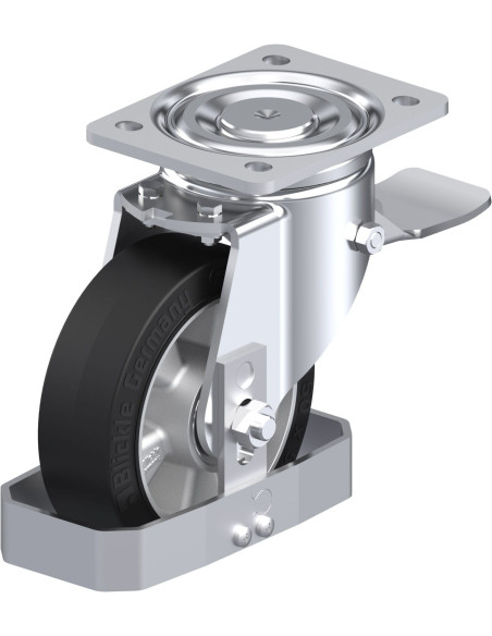 LH-ALEV 150K-ST-FS pasukamas ratukas su stabdžiais, 150 mm