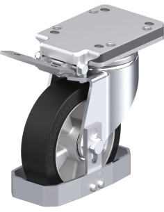LH-ALEV 160K-IS-FS pasukamas ratukas su stabdžiais, 160 mm