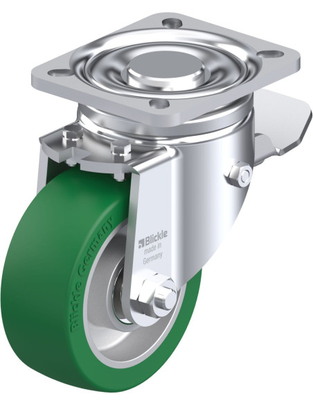 LH-ALST 100K-1-ST poliuretano ratukas su stabdžiais