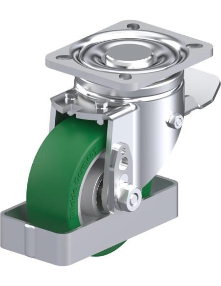 Poliuretano ratukas LH-ALST 100K-1-ST-FS su stabdžiais