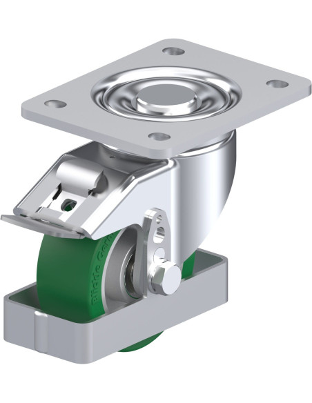 LH-ALST 100K-3-FI-FS poliuretano ratukas su stabdžiais