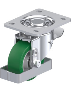 LH-ALST 100K-3-ST-FS poliuretano ratukas su stabdžiais