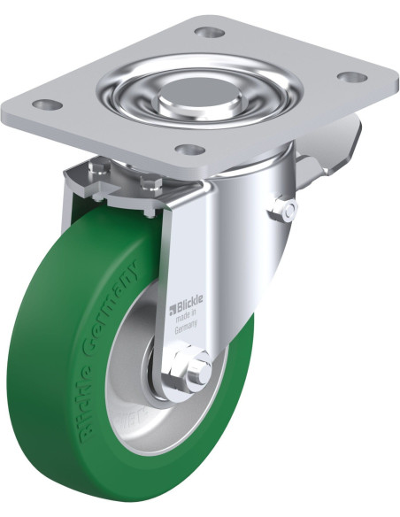 LH-ALST 125K-3-ST poliuretano ratukas su stabdžiais