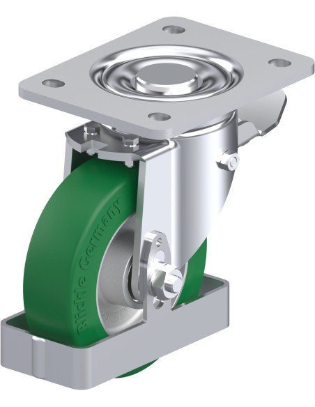 LH-ALST 125K-3-ST-FS poliuretano ratukas su stabdžiais