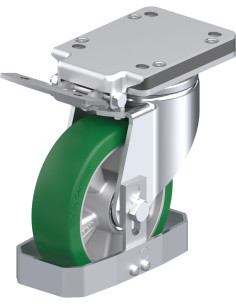 LH-ALST 160K-IS-FS poliuretano ratukas su stabdžiais