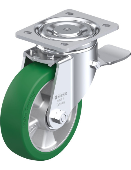 LH-ALST 160K-ST poliuretano ratukas su stabdžiais