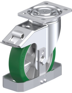 LH-ALST 180K-FI-FS poliuretano ratukas su stabdžiais