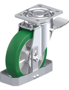 LH-ALST 180K-ST-FS poliuretano ratukas su stabdžiais