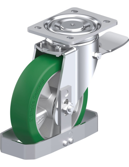 LH-ALST 180K-ST-FS poliuretano ratukas su stabdžiais