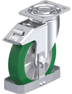 LH-ALST 200K-FI-FS poliuretano ratukas su stabdžiais