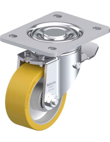 LH-ALTH 100K-3-ST poliuretano ratukas su stabdžiais