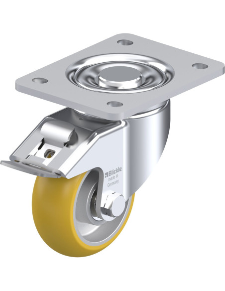 LH-ALTH 101K-3-FI-CO poliuretano ratukas su stabdžiais