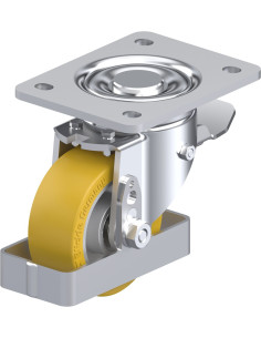 LH-ALTH 101K-3-ST-FS poliuretano ratukas su stabdžiais