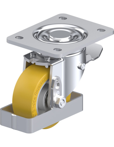 LH-ALTH 101K-3-ST-FS poliuretano ratukas su stabdžiais