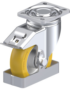 LH-ALTH 125K-1-FI-CO-FS poliuretano ratukas su stabdžiais