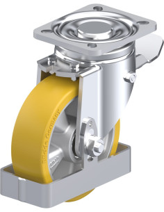 LH-ALTH 125K-1-ST-FS poliuretano ratukas su stabdžiais