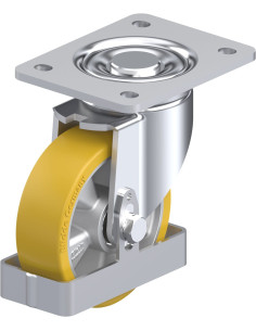 LH-ALTH 125K-3-FS poliuretano pasukamas ratukas, 125 mm