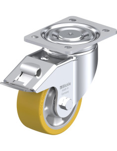 LH-ALTH 127K-FI Poliuretano pasukamas ratukas su stabdžiais