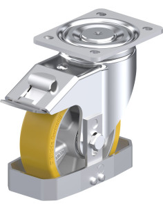 LH-ALTH 150K-FI-FS poliuretano ratukas su stabdžiais