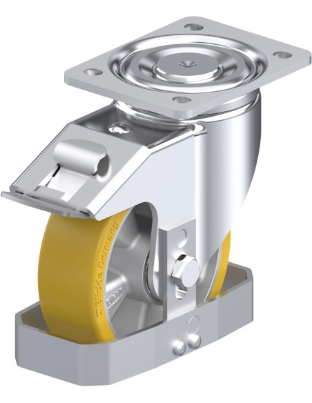 LH-ALTH 150K-FI-FS poliuretano ratukas su stabdžiais