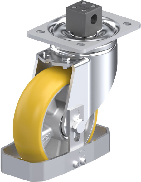 LH-ALTH 160K-CS13-CO-FS poliuretano ratukas su stabdžiais