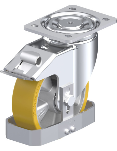 LH-ALTH 160K-FI-FS poliuretano ratukas su stabdžiais